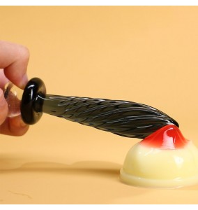 MizzZee - Weapon Butt Plug Dual-Use Anal Vaginal (Black Transparent)